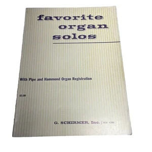 Libro de partituras favorito de órgano Schirmer registro de pipa y Hammond - Imagen 1 de 5