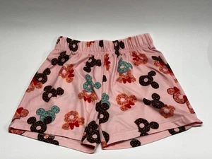 Disney Mickey And Minnie Donut Pink Pajama Shorts Size XS - Picture 1 of 5