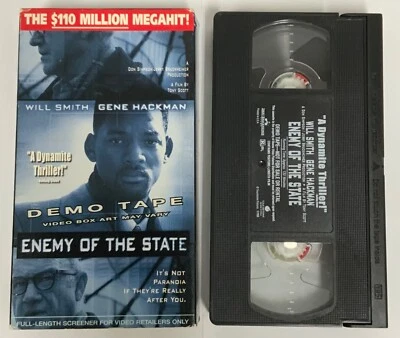 Enemy of the State VHS Screener Demo 1999 Will Smith Gene Hackman - Image 1 of 2