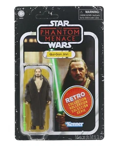 Star Wars Target Retro Collection Phantom Menace Qui-Gon Jinn UNPUNCHED MINT - Bild 1 von 6