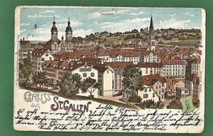 10 338 AK Gruss aus St. Gallen, Panorama - Bild 1 von 2