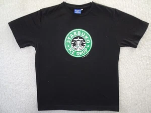 Spoofs Marke Starbuko Ice Drop Starbucks Parodie T-Shirt Large schwarz lustig - Bild 1 von 9