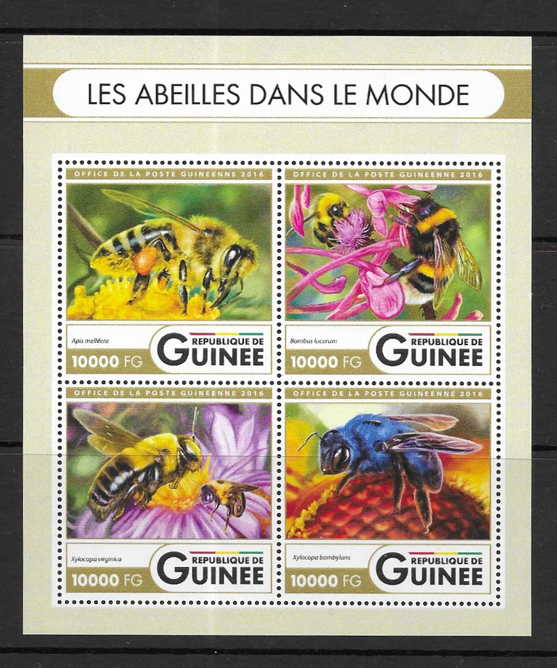 Republic De Guinee 2016 Insects & Bees MNH mini sheet. - Image 1 of 1