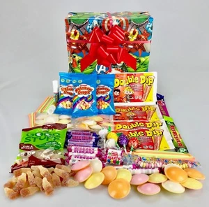 VEGAN Retro Sweet Hamper Gift Large Mix Birthday Christmas dad present Family - Picture 1 of 12