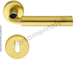 MANIGLIA OTTONE VALLI E VALLI PORTA H1026 DIDO BICOLOR ORO SATINAT/LUCIDO MODERN - Foto 1 di 1
