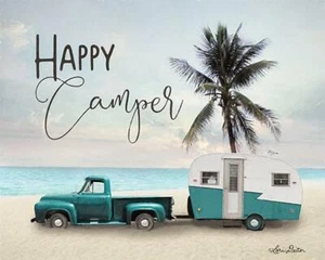 Art Print, Framed or Plaque By Lori Deiter - Happy Camper - LD1722 - Picture 1 of 6