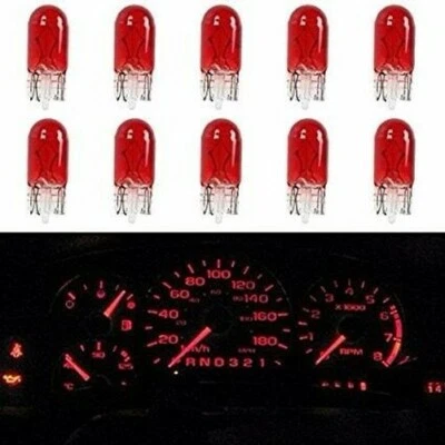 10x 194 Red T10 Wedge Car Mini 5050 Bright Light bulbs W5W 2825 158 192 168 LOT - Image 1 of 3