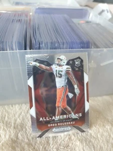GREG ROUSSEAU ROOKIE PRIZM CARD FLAWLESS ALL-AMERICAN RC HURRICAINS / BILLS 🔥 - Picture 1 of 2