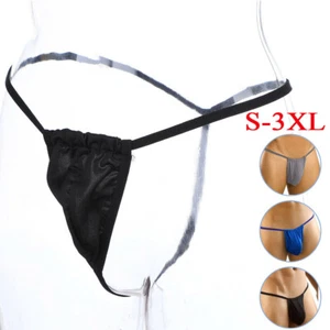 Mens G-string Briefs Underwear Sexy Thongs Panties Underpants Lingerie T-Back US - Foto 1 di 18