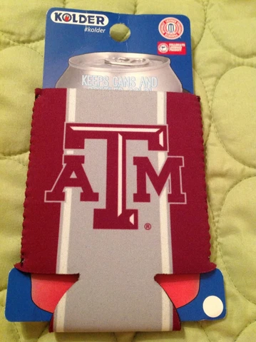 TEXAS A&M AGGIES KOOZIE CAN COOLER HOLDER COLLEGE TEAM BRAND NEW KOLDER Cover
