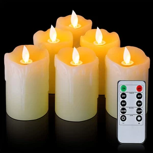 12tlg LED Kerze flackernd Teelichter Kerzen Flammenlose mit Timer Fernbedienung - Bild 1 von 17