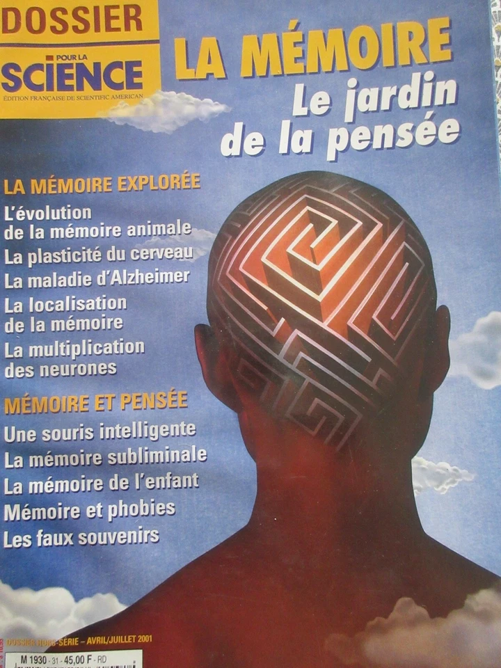 Dossier pour la Science : la mémoire, avril 2001 - Photo 1/1