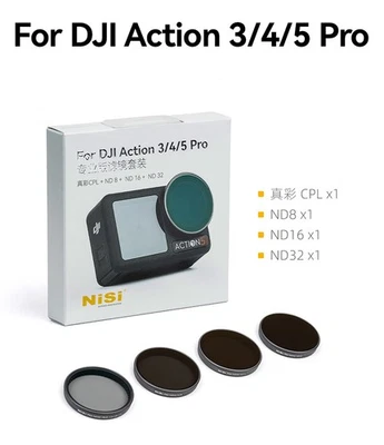 Nisi Filter Kit for Dji Osmo Action 3/4/5 Pro, ND8, ND16, ND32, True Color CPL - Image 1 of 4