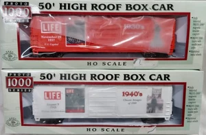 2 Proto 1000 Life Like HO - "Life" - Box auto con tetto alto 50'. Nuovo Con Scatole - Foto 1 di 3