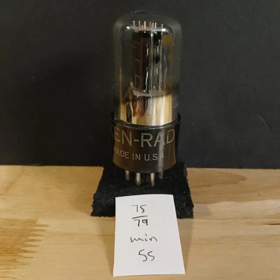 Vintage Ken-Rad Old Logo 6SN7GT Audio Tube Tested GOOD at 75/79 min 55 - Image 1 of 3