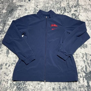 Nike Ole Miss Rebels Navy Lightweight Full Zip Jacket Men's Small - Picture 1 of 5