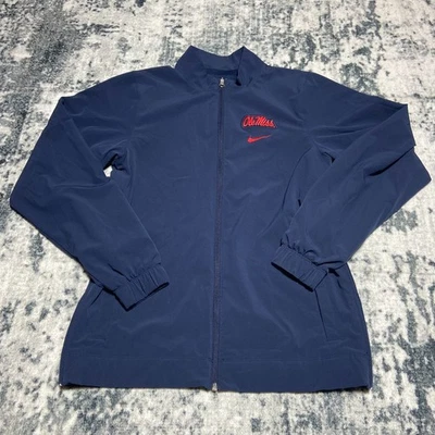 Nike Ole Miss Rebels Navy Lightweight Full Zip Jacket Men's Small - Image 1 of 4