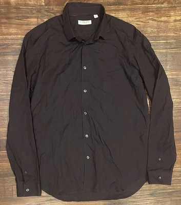 Burberry London Men’s Size 44 Brown Long Sleeve Button Up Shirt - Image 1 of 4