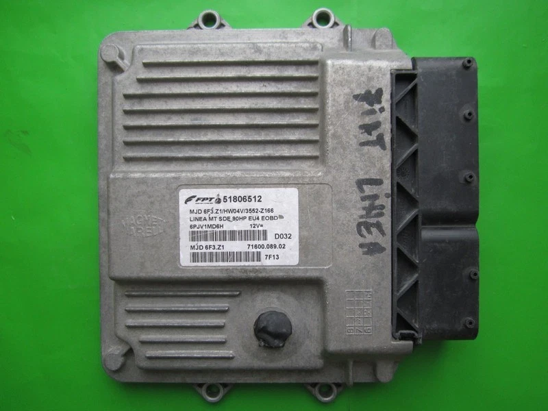 ECU Engine Control Unit Fiat Linea 1.3JTD 51806512 6F3.Z1 - Immagine 1 di 1