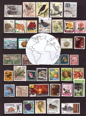 100 x New Zealand used stamps selection for collection/collage/art — 第 1/3 张图片