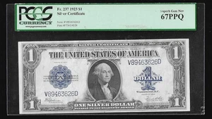Fr.237 1923 $1 Silver Certificate PCGS Superb Gem 67 PPQ - Picture 1 of 2