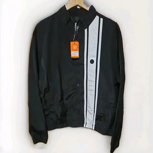 Le Breve Harry Stripe Mens Designer Jacket Black Size Large - Picture 1 of 5