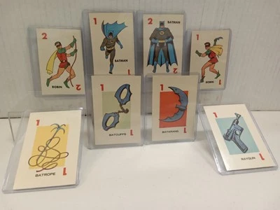 Vintage 1966 Ideal Toy Corp. Batman Card Game Cards 8X Lot Classic Batman Robin - Image 1 of 4