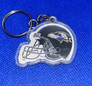 Vintage Baltimore Ravens NFL Plastic Keychain Key Chain Souvenir | Black - Picture 1 of 5