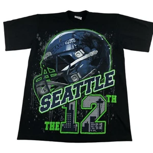 Street Certified PRO 5 NFL Seattle Seahawks Graphic T Shirt Mens Medium 12th - Picture 1 of 10