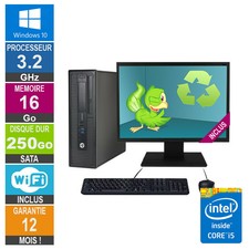 PC HP 800 G1 SFF Core i5-4570 3.20GHz 16Go/250Go Wifi W10 + Ecran 22