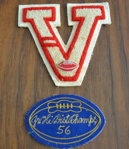 Vintage Jr High School District Champs 1956 Varsity Brief Football gemischtes Lot - Bild 1 von 3
