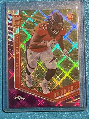 🏈 2018 Panini Elite Football Purple Base Card Rookie #190 Bradley CHUBB 🏈 - Image 1 of 2