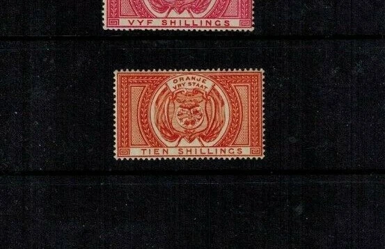 Orange Free State Postal Fiscals 1882-90 10s Orange SG F12 MOG F/VF CV L100 - Image 1 of 1