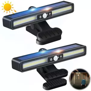 2x 36 LED Solarleuchte mit Bewegungsmelder Außen Fluter Außen Lampen Strahler - Bild 1 von 16