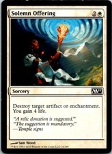 Solemn Offering Magic The Gathering 2011 Card Light Play X1