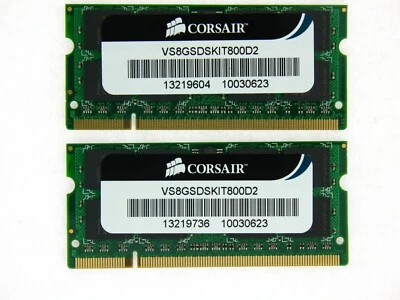 Corsair 8GB (2x4GB) DDR2 800 MHz (PC2 6400) Laptop Memory (VS8GSDSKIT800D2)  - Image 1 of 2