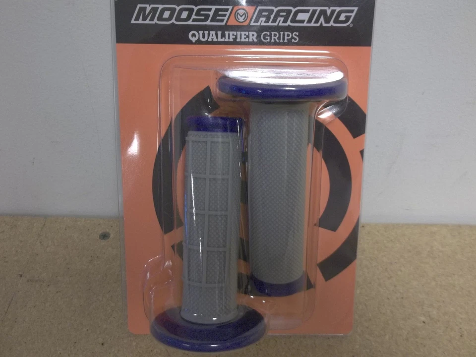 Empuñaduras Moose MX Half Waffle azul gris Kawasaki Honda Yamaha Husqvarna TM Suzuki Foto 1 de 1