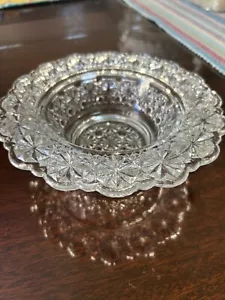 Vintage L.G. Wright Daisy & Button durchsichtige Glocke Butterdose nur Basis - Bild 1 von 5