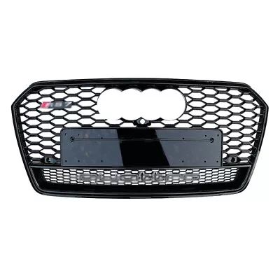 RS7 Style Front Honeycomb Mesh Grill Grille Fit For Audi A7 S7 2016-2018 - Image 1 of 4