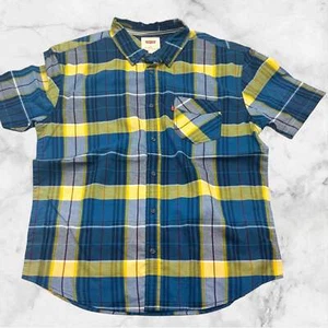 Men's Levi's Blue | Yellow | White Plaid Button Down S/S Shirt NWT - Imagen 1 de 3