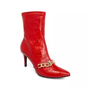 Juicy Couture Women's Tommi Booties Red Size 8.5M - Picture 1 of 7