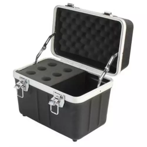 6 Microphone Carrying Case Mic Instrument Storage Portable Flight Box sm58 NEW - Image 1 of 1