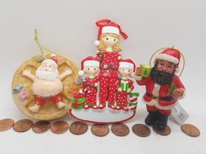 3 Christmas Tree Ornaments Family PJ's PERSONALIZE IT Polar X, BEACH, CAFE SANTA - Picture 1 of 24
