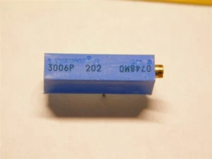 5 Bourns 3006P-1-202 Trimpot 2K 15 giri potenziometri tagliaerba rettangolare Cermet - Foto 1 di 3