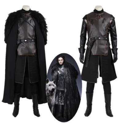 New！ Game of Thrones Jon Snow Costume Cosplay Suit Outfit Custom Made - Image 1 of 4