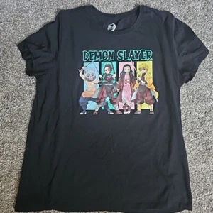 Demon Slayer Womens Size 2XL Black Warrior Anime Short Sleeve - Picture 1 of 7