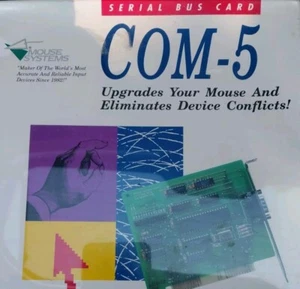 Mouse Systems Com-5 Serial Port ISA 8-bit Card. New Retail Box Sealed Vintage - Picture 1 of 11