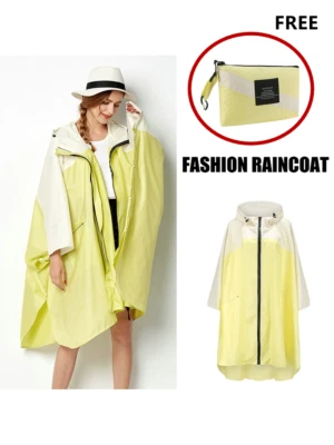 Unisex Raincoat Waterproof Rain Cover Wear Outdoors Hiking Poncho Jacket Cloak - Image 1 of 4