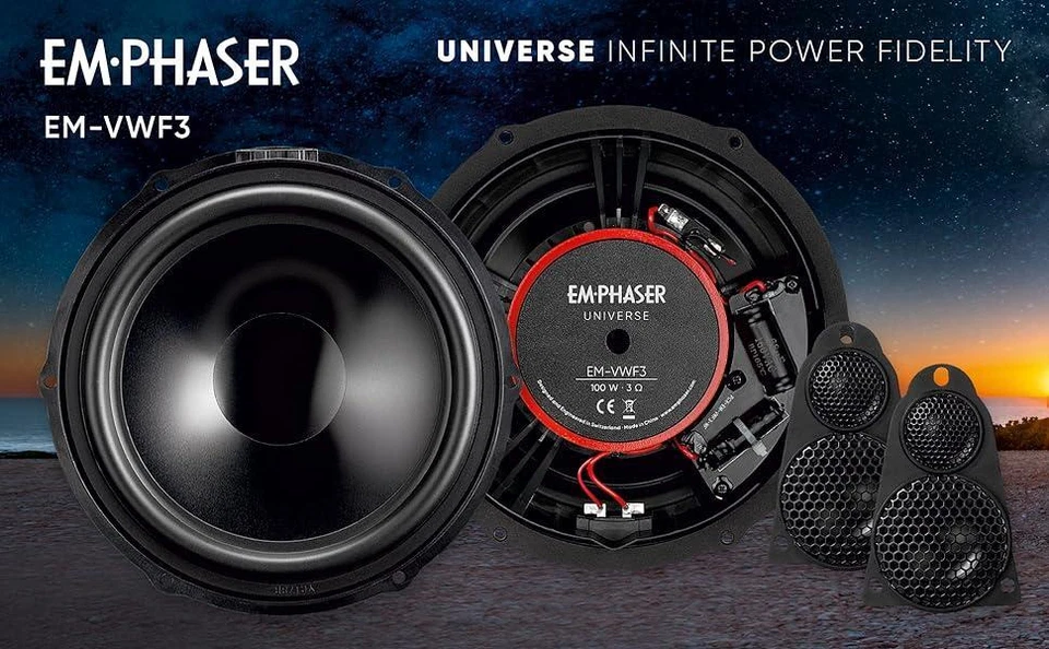 EMPHASER EM-VWF3 | 20cm 3-Wege Compo-Lautsprechersystem für VW Bus T5