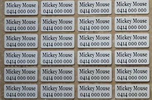36 IRON ON Personalised Name Stickers Tag / Label for clothing, 2.2 X 0.9 CM - Picture 1 of 5